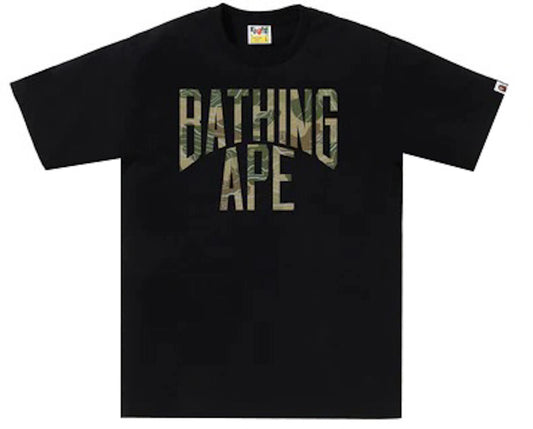 BAPE Layered Line Camo NYC Logo Tee Black/Beige
