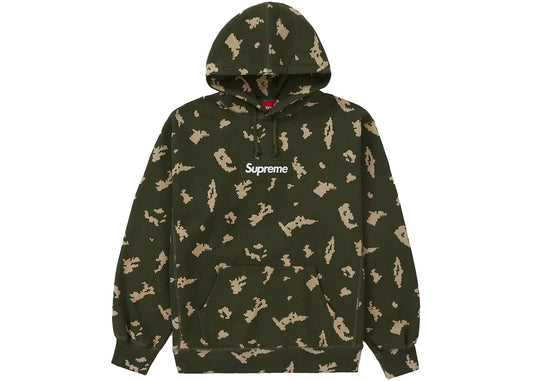Supreme Box Logo Hooded Sweatshirt (FW21) Olive Russian Camo - Used/Worn