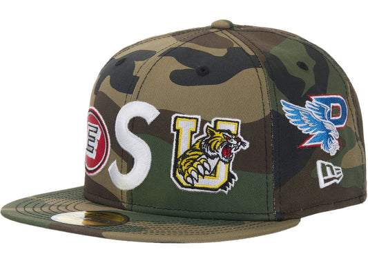 Supreme Mascots S Logo New Era 59Fifty Fitted Cap Woodland Camo