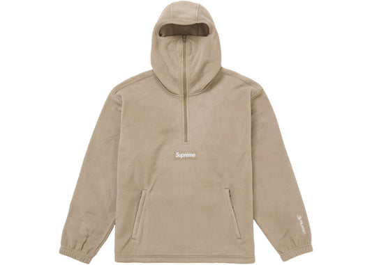 Supreme Polartec Facemask Half Zip Hooded Sweatshirt (FW24) Taupe