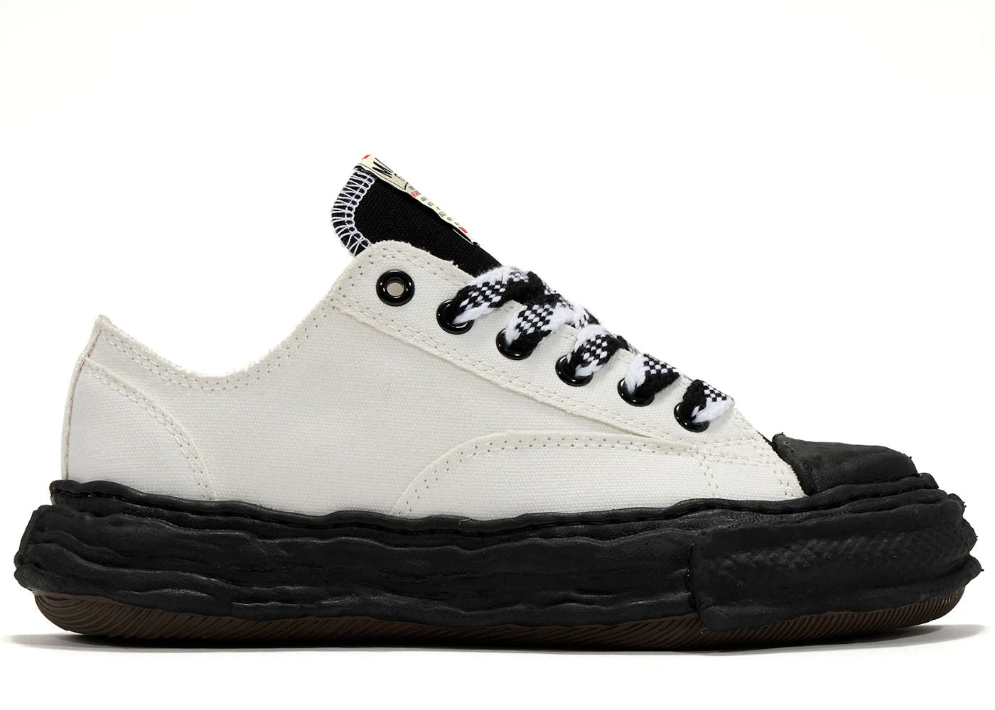 Maison Mihara Yasuhiro Peterson 23 OG Sole Canvas Low White Black - Used/Worn