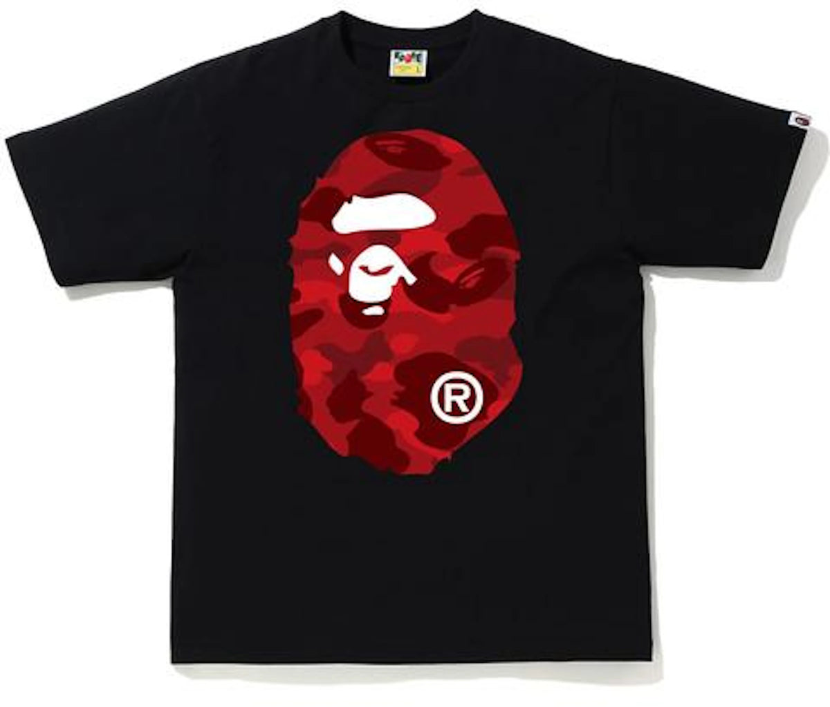 BAPE Color Camo Big Ape Head Tee Black/Red