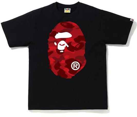 BAPE Color Camo Big Ape Head Tee Black/Red