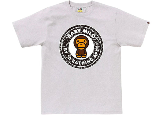 BAPE Neon Camo Milo Busy Works Tee Gray - Used/Worn