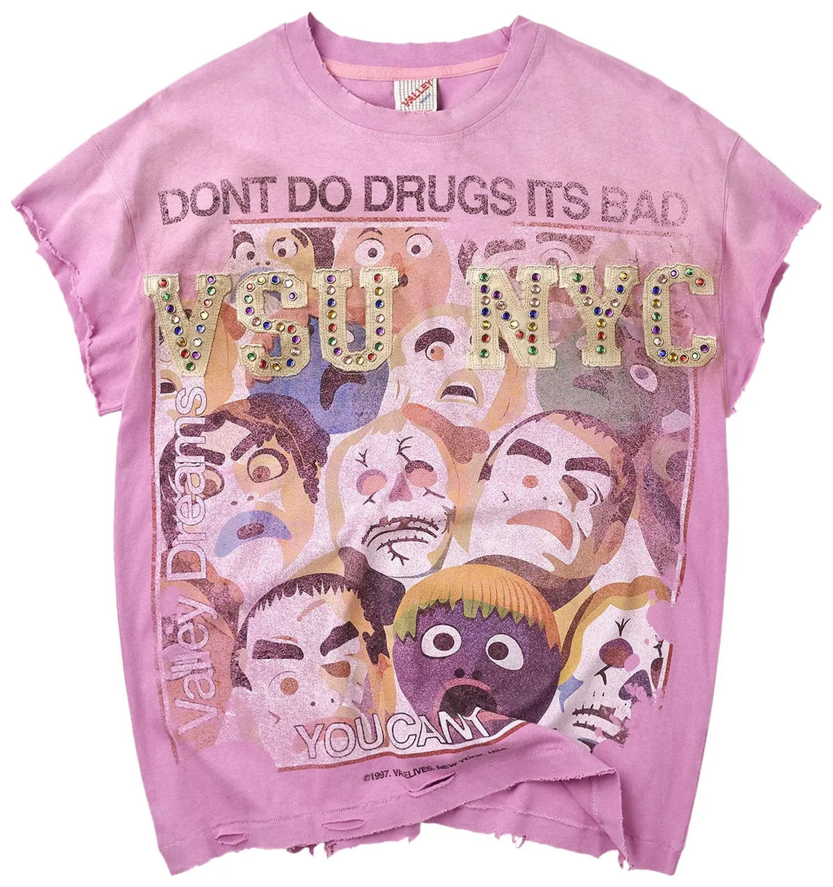 Vale forever no drugs tank pink