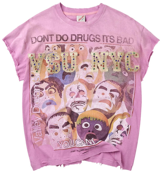 Vale forever no drugs tank pink