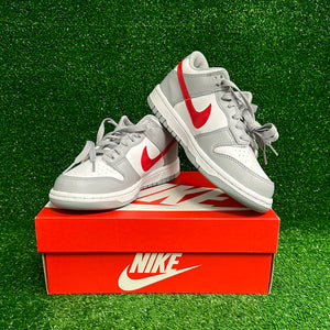 Nike Dunk Grey/Red Swoosh Size 5