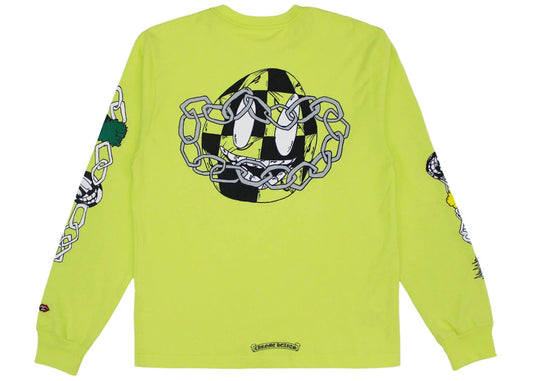 Chrome Hearts Matty Boy Link L/S T-shirt Lime Green - Used/Worn