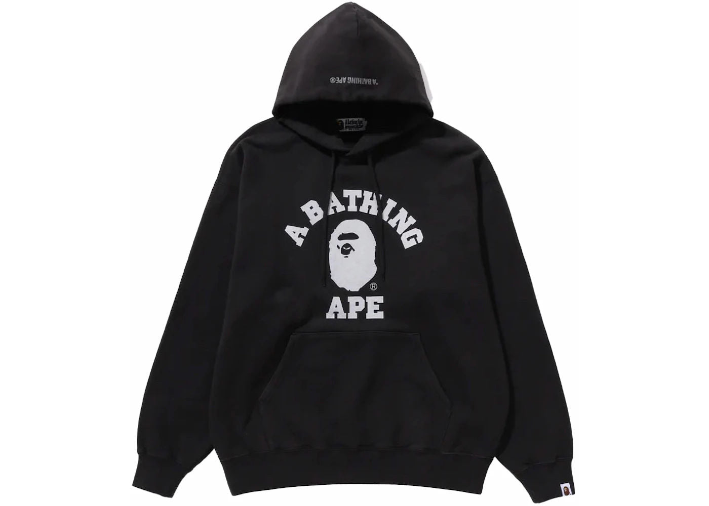 BAPE College Overdye Pullover Hoodie Black - Used/Worn