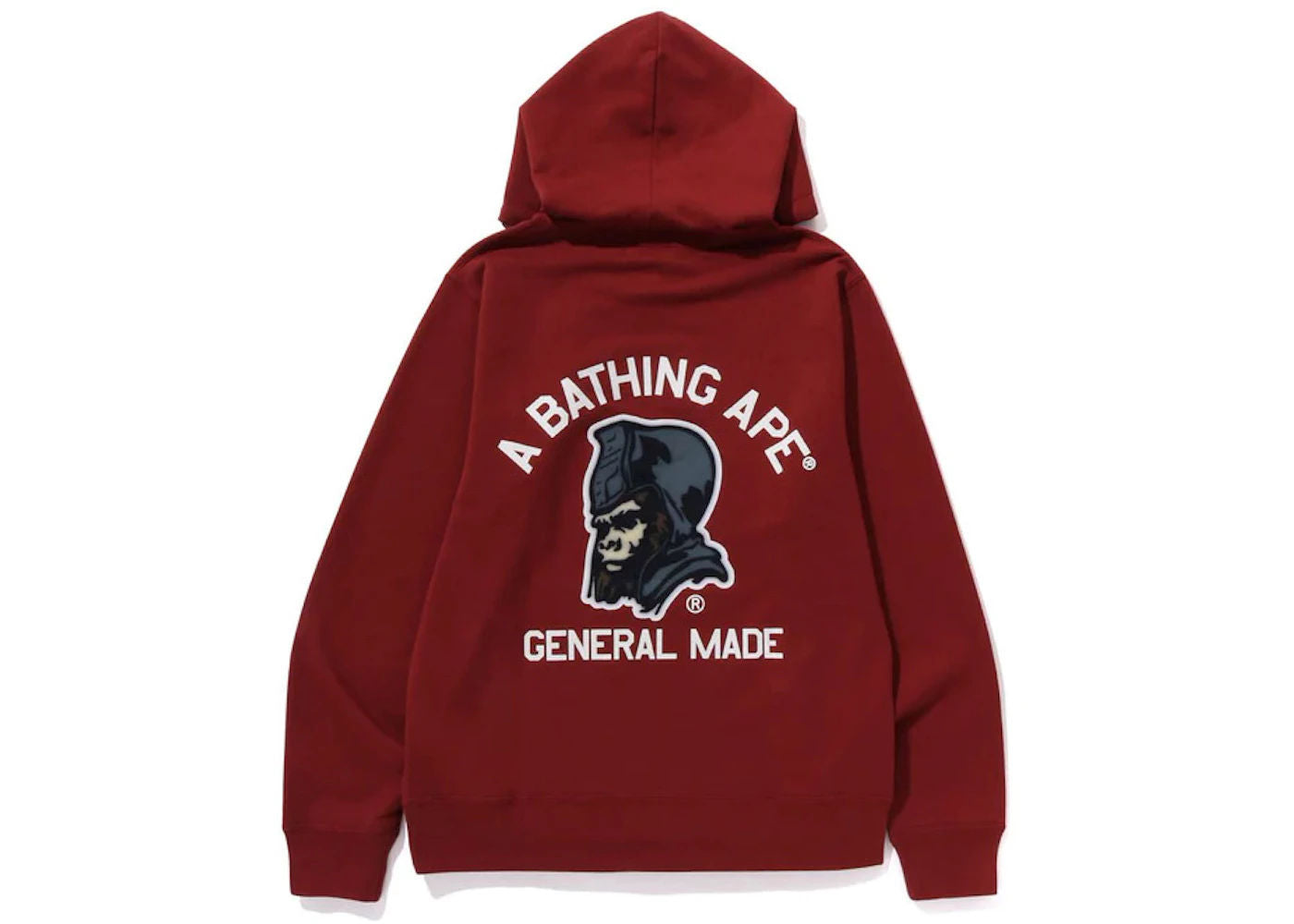 BAPE General Pullover Hoodie Burgundy