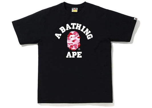 BAPE ABC Camo College Tee Black/Pink