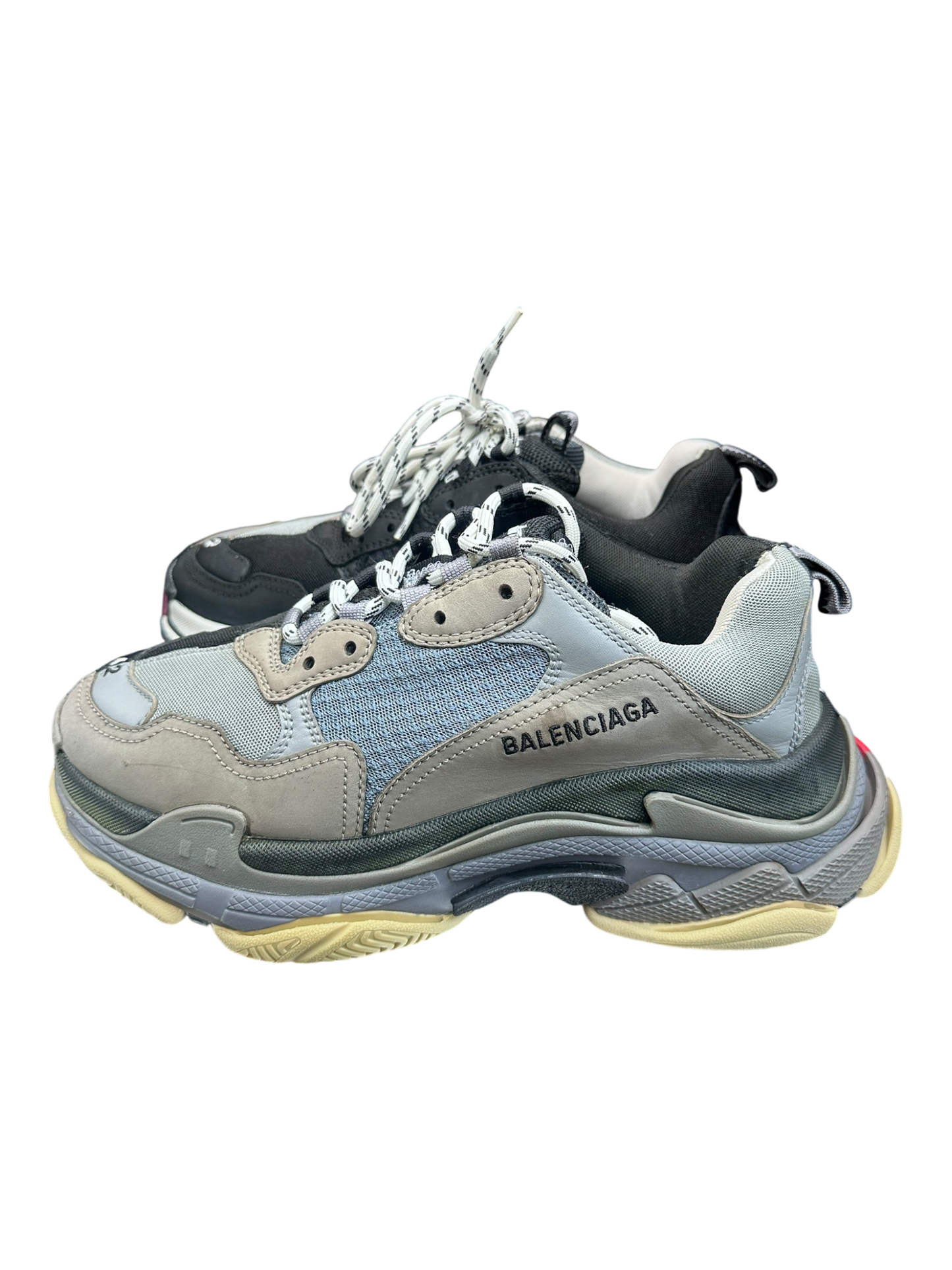 Balenciaga Triple S Split Black Grey size 9 - Used/Worn