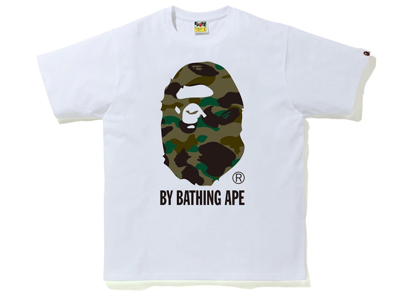 BAPE 1st Camo By Bathing Ape Tee White/Green - New W/ Tags