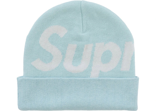 Supreme Big Logo Beanie (FW25) Light Blue