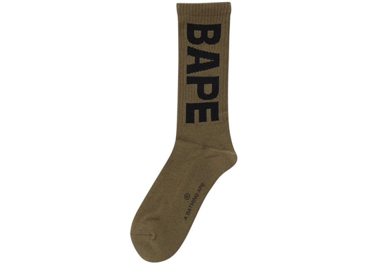BAPE Logo Socks Olive/Olivedrab