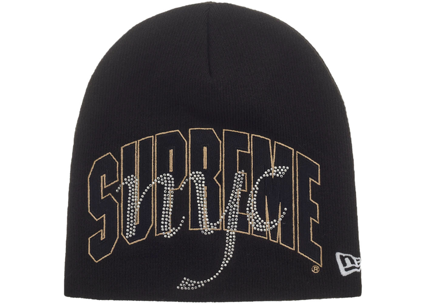 Supreme New Era Rhinestone Beanie (SS26) Black