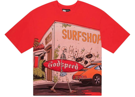 Godspeed Surf Shop T-shirt Red - new with tags