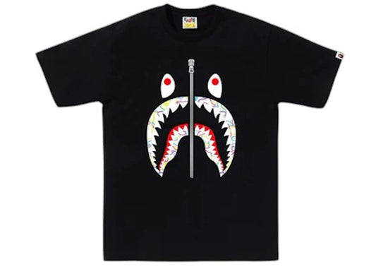 BAPE Neon Camo Shark Tee Black - new with tags