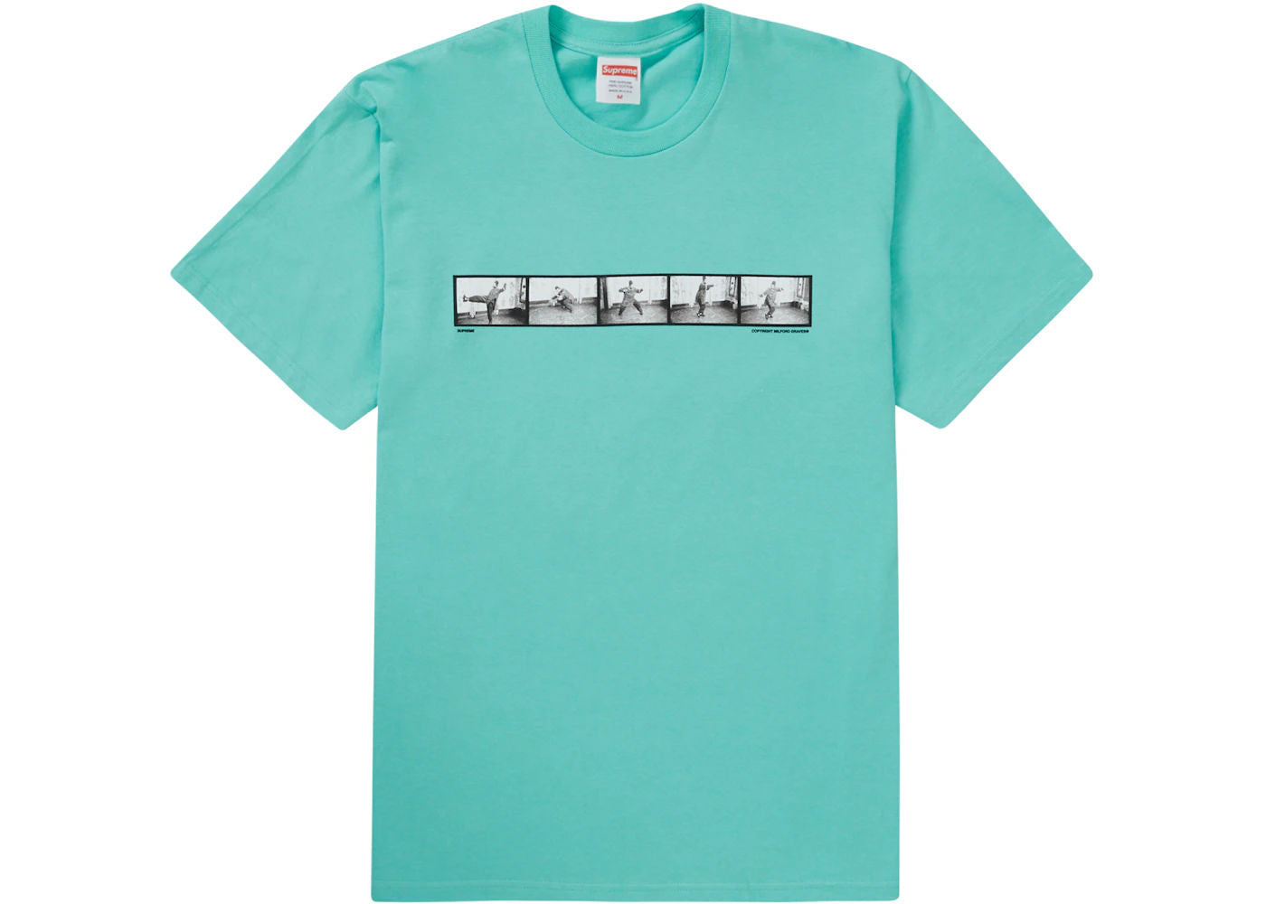 Supreme Milford Graves Tee Teal - Used/Worn