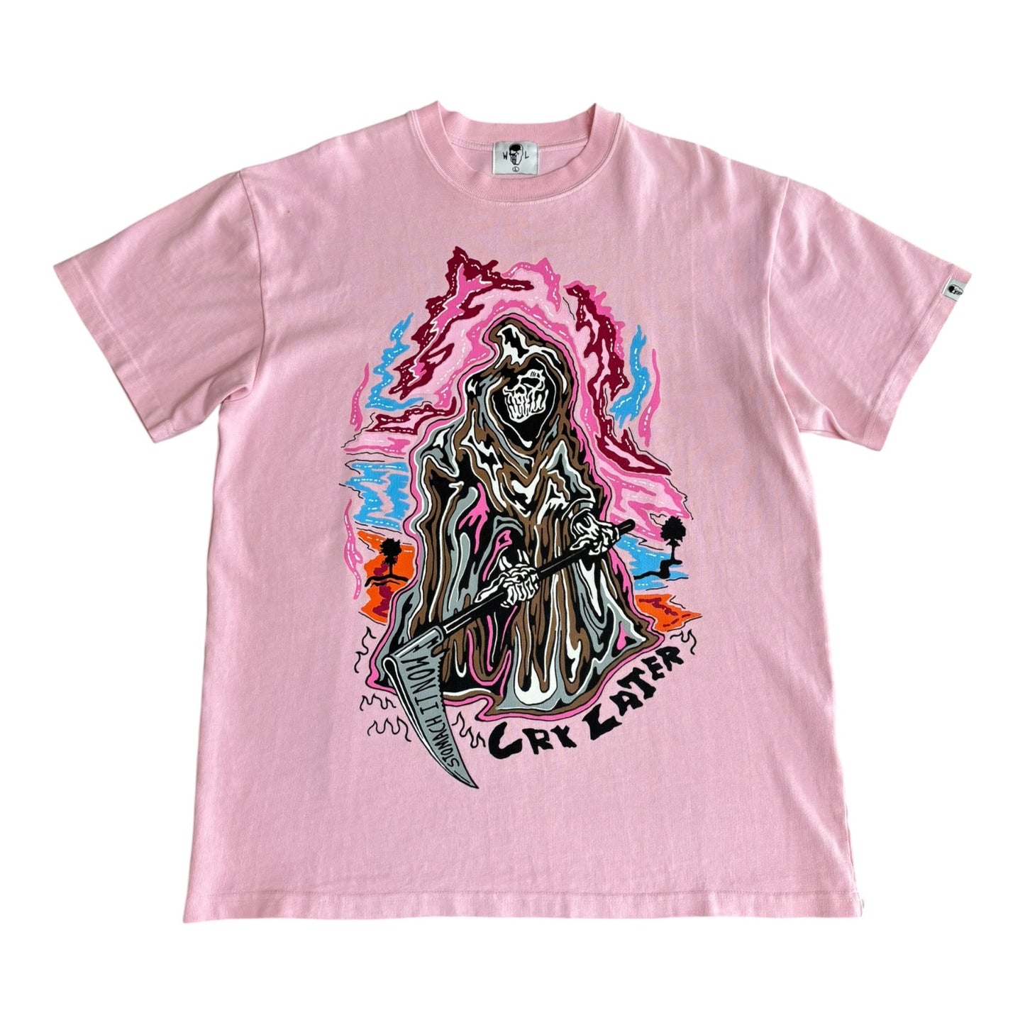 Warren Lotas Cry Later Pink Tee