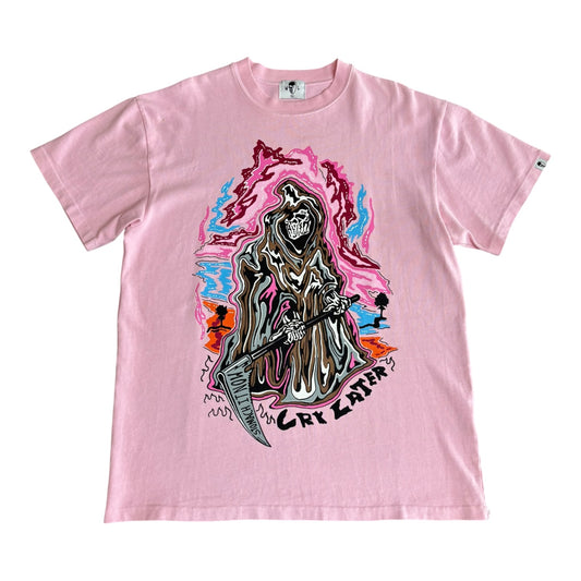 Warren Lotas Cry Later Pink Tee