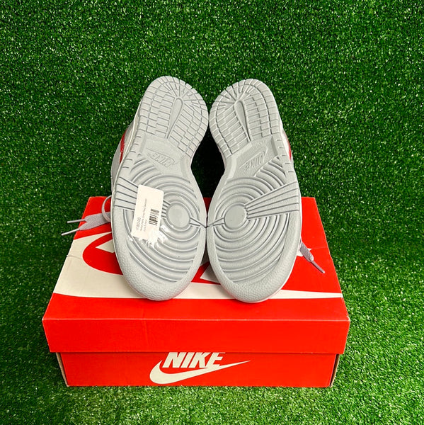 Nike Dunk Grey/Red Swoosh Size 5