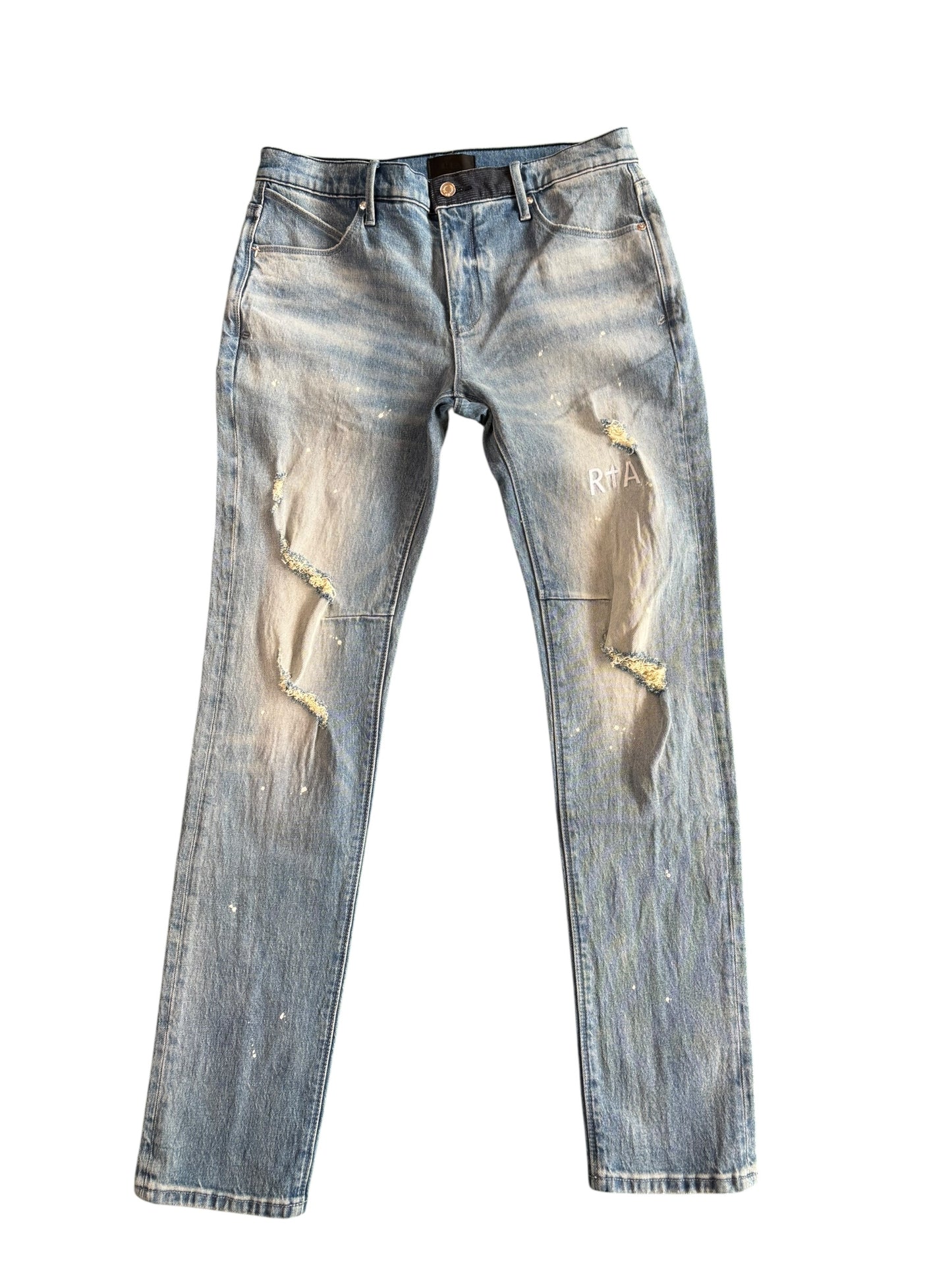 RTA Clayton Skinny Jean Blue Painted