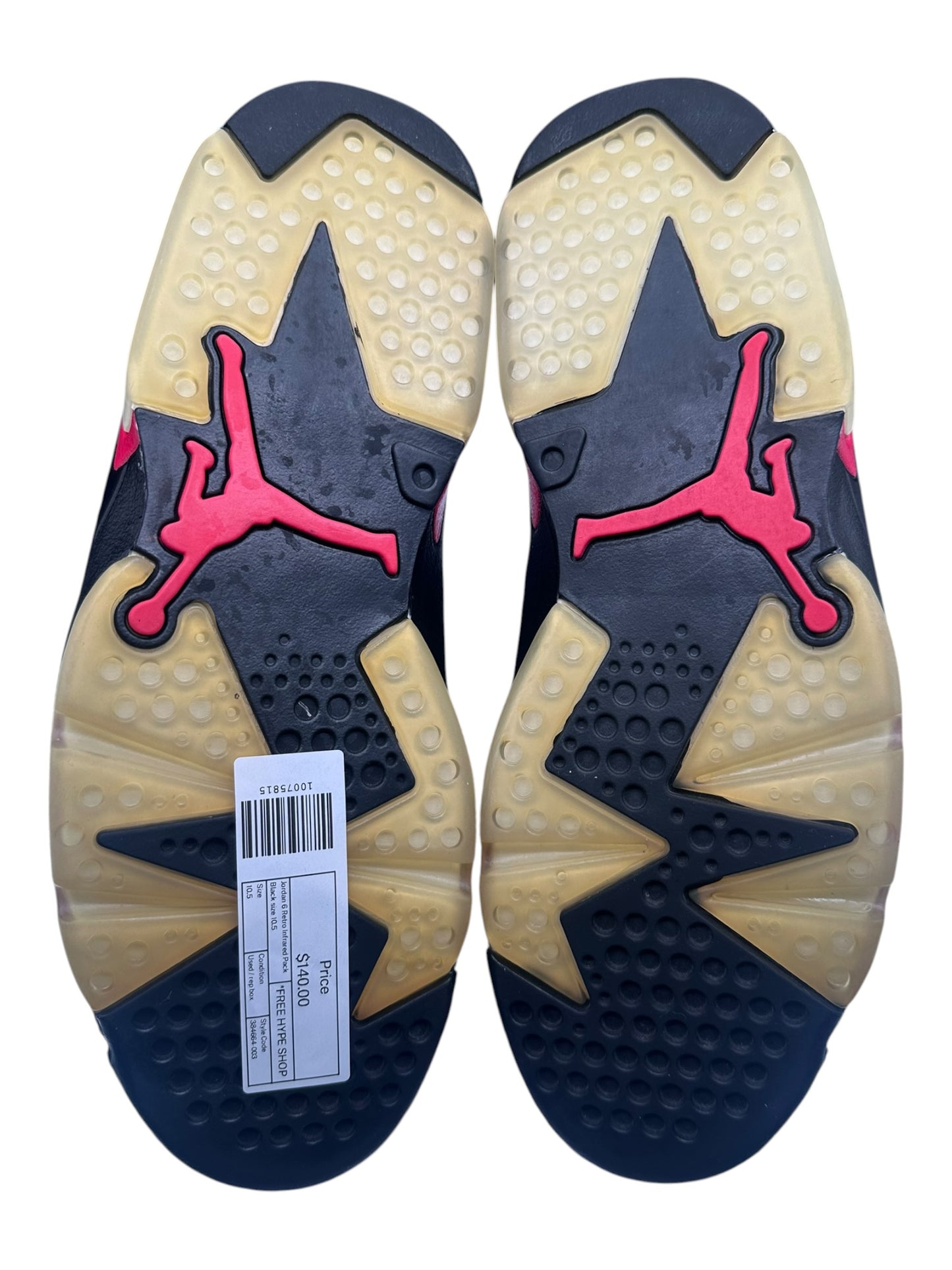 Jordan 6 Retro Infrared Pack Black size 10.5 - Used / rep box