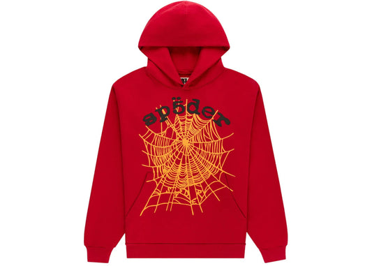 Sp5der OG Web V2 Hoodie Red - new with tags