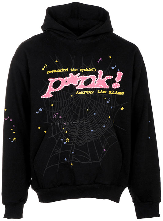 Sp5der P*NK Hoodie Black