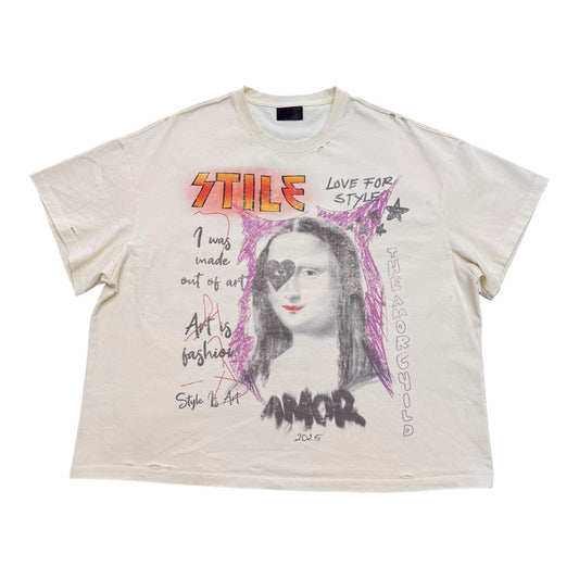 Stile De Amor Cream Mona Lisa Tee - new with tags