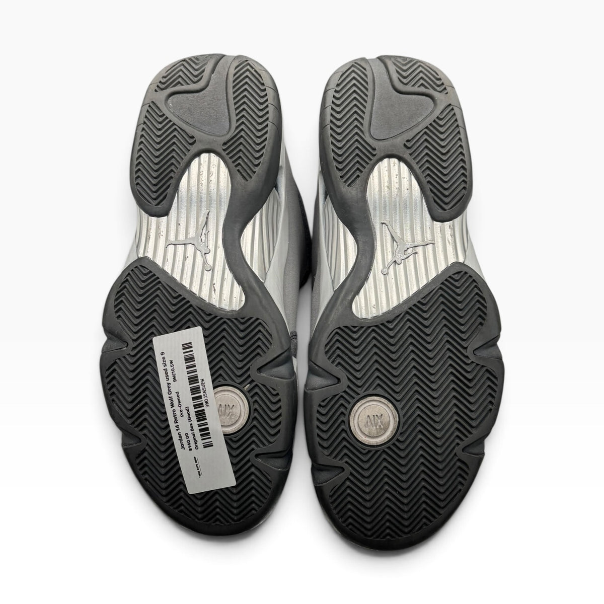Jordan 14 Retro Wolf Grey used size 9