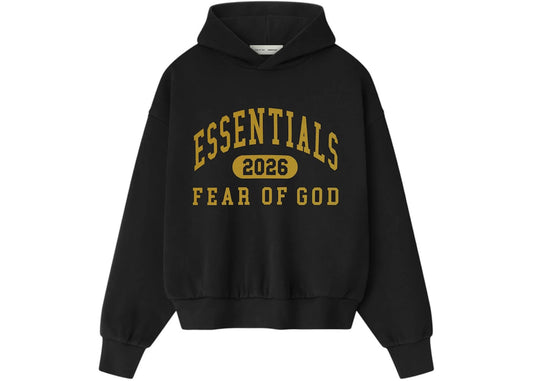 Fear of God Essentials Classic Fleece Hoodie Vintage Black - new with tags