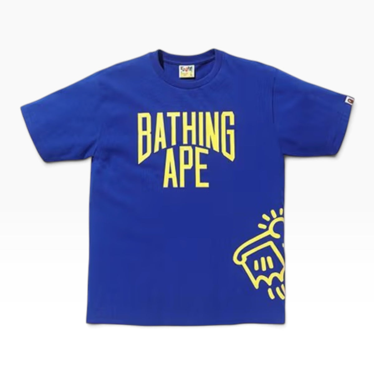 Bape Keith Haring Blue/Yellow tee
