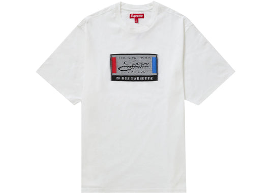 Supreme Intarsia Label S/S Top White