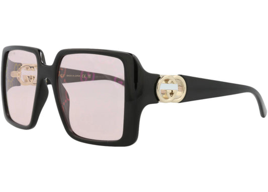 Gucci Square-Frame Injection Sunglasses Black Black Pink (GG1692S-30015482-006) - Like New