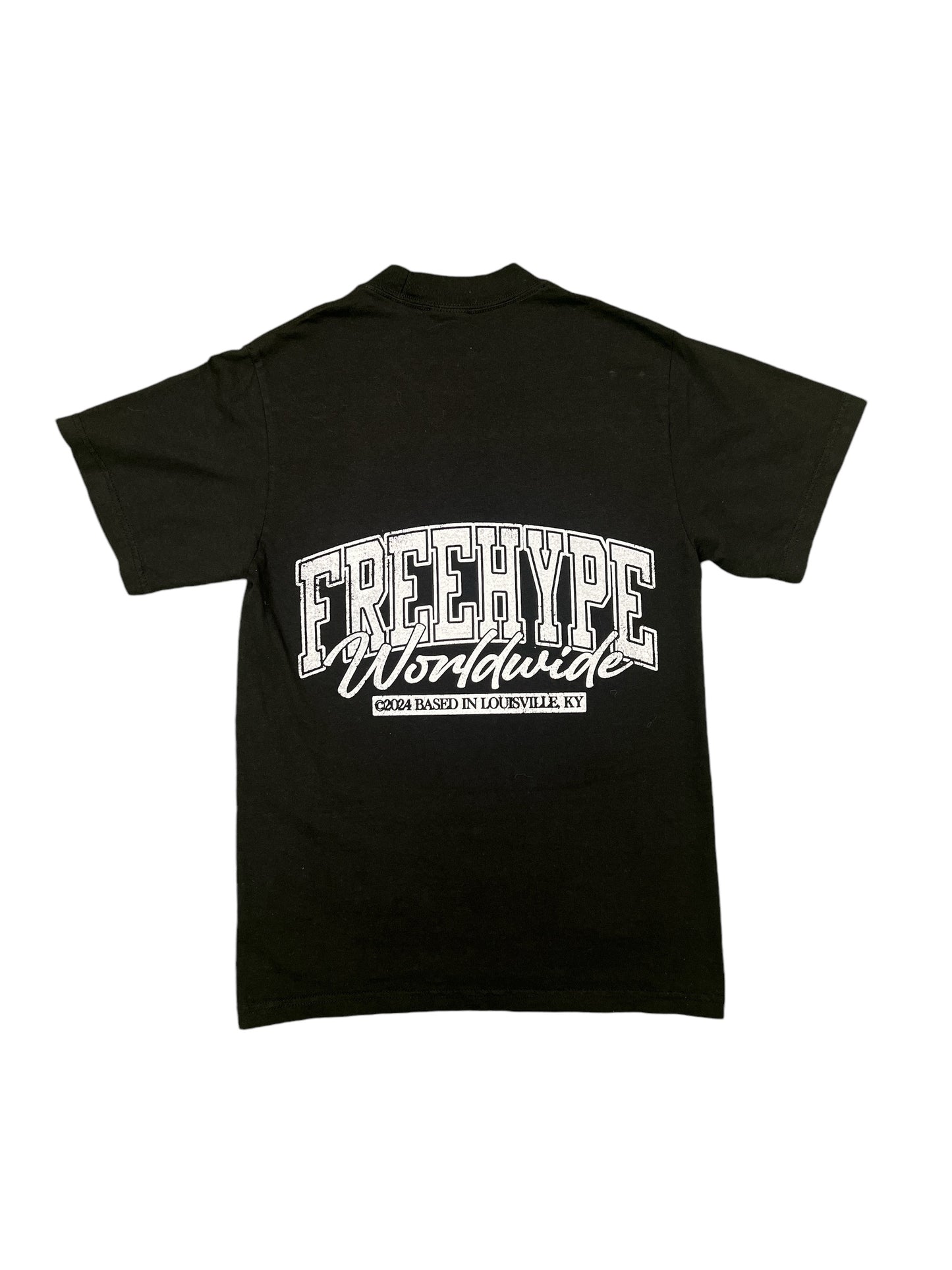 Freehype "cross heart" black tee