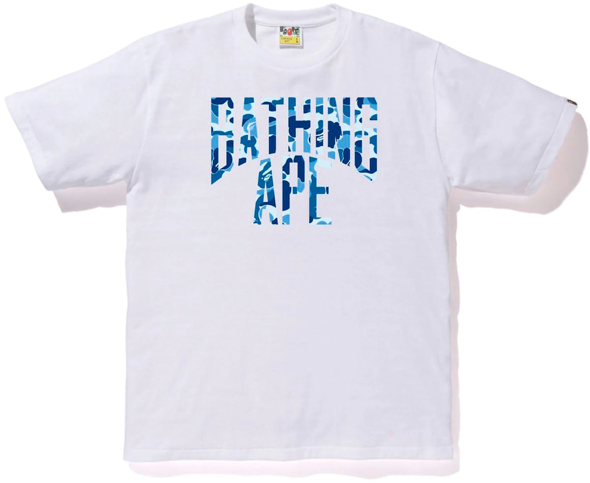 BAPE ABC Camo NYC Logo Tee White Blue