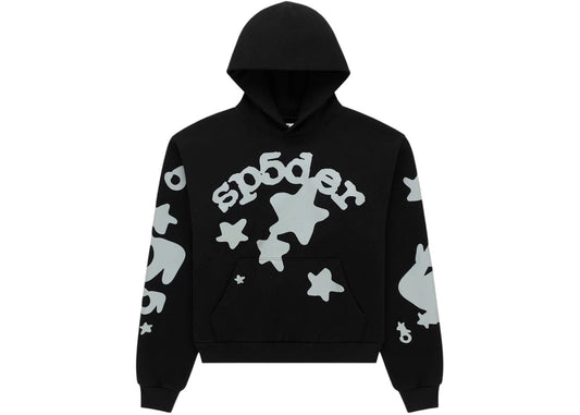 Sp5der Reflective Beluga Hoodie Black