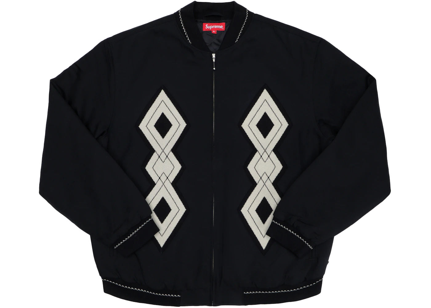 Supreme Diamond Rayon Bomber Black - Used/Worn