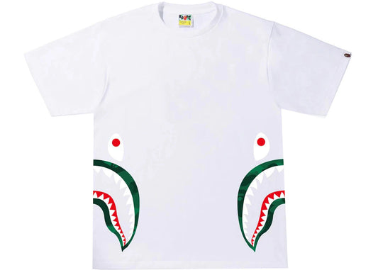 BAPE Color Camo Side Shark Tee White/Green
