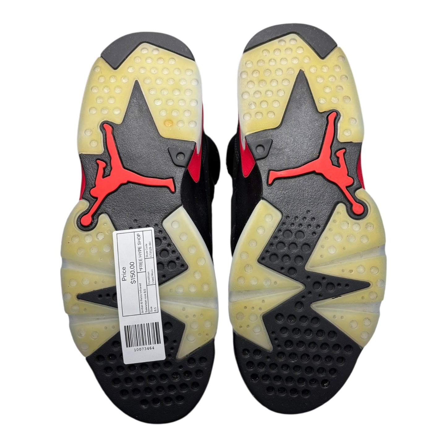 Jordan 6 Retro Infrared Salesman size 8.5 - Used/Worn