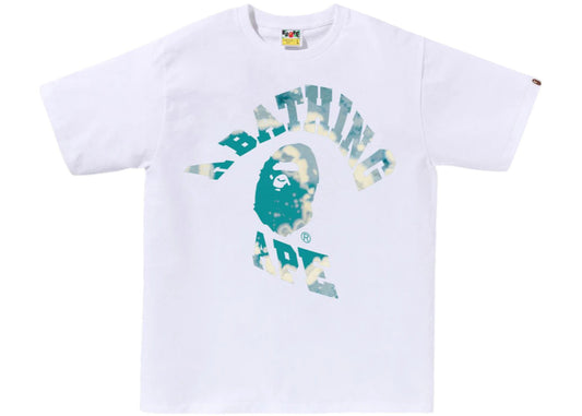 BAPE Tie Dye Twist College Tee White - new with tags
