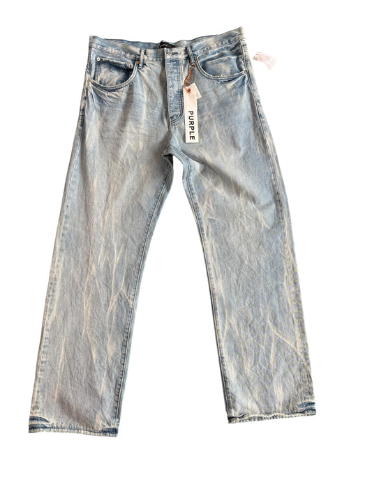 purple brand light indigo baggy denim jeans