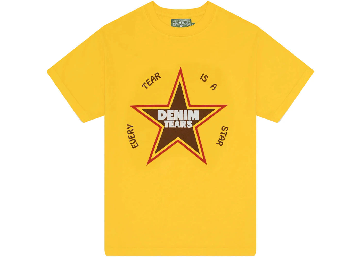 Denim Tears Every Tear Is A Star Tee Yellow - Used/Worn