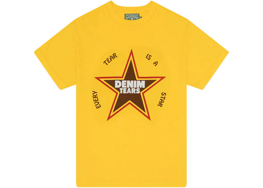 Denim Tears Every Tear Is A Star Tee Yellow - Used/Worn