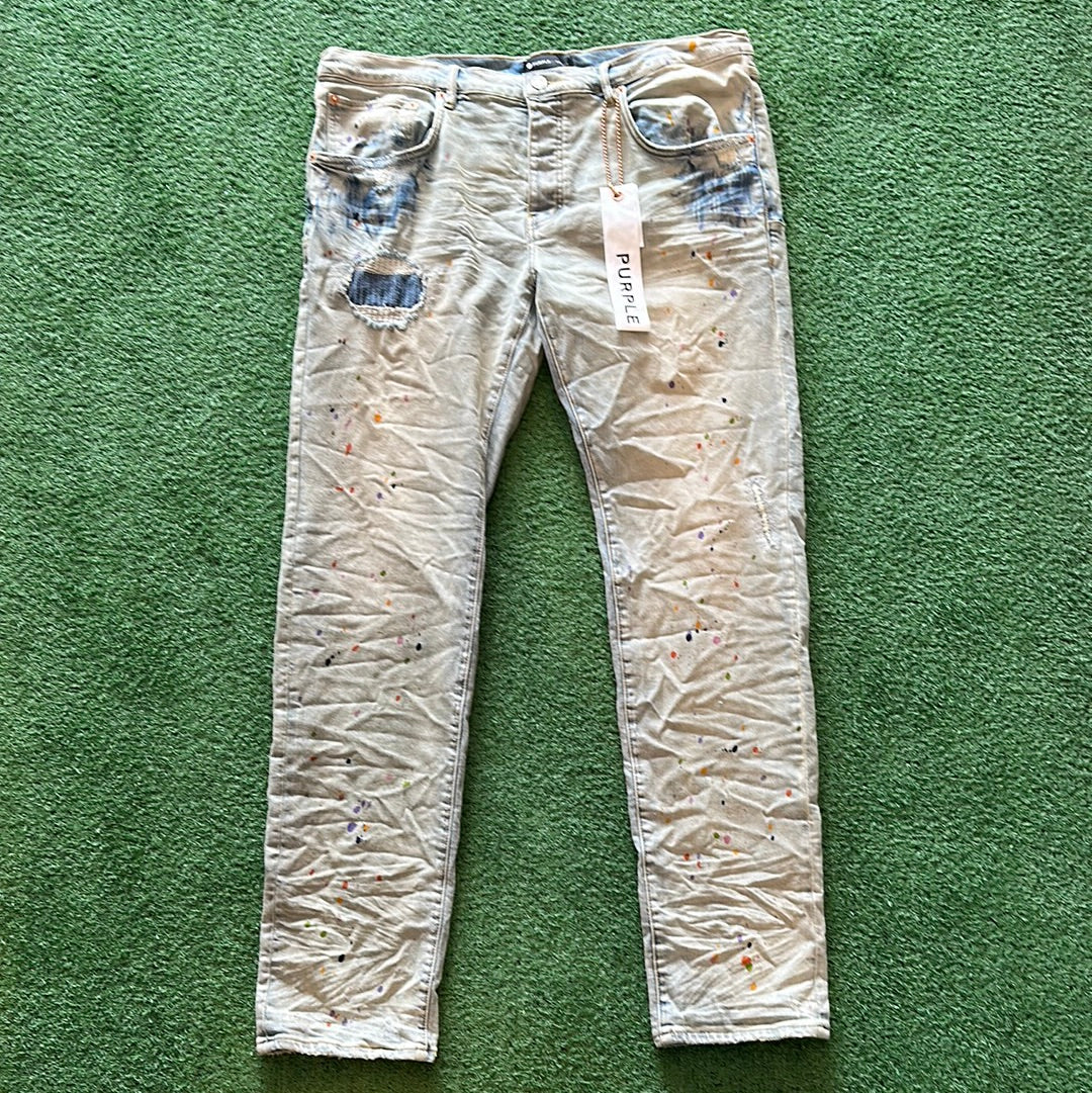 Purple Brand Jeans P001 Paint Splatter Size 40