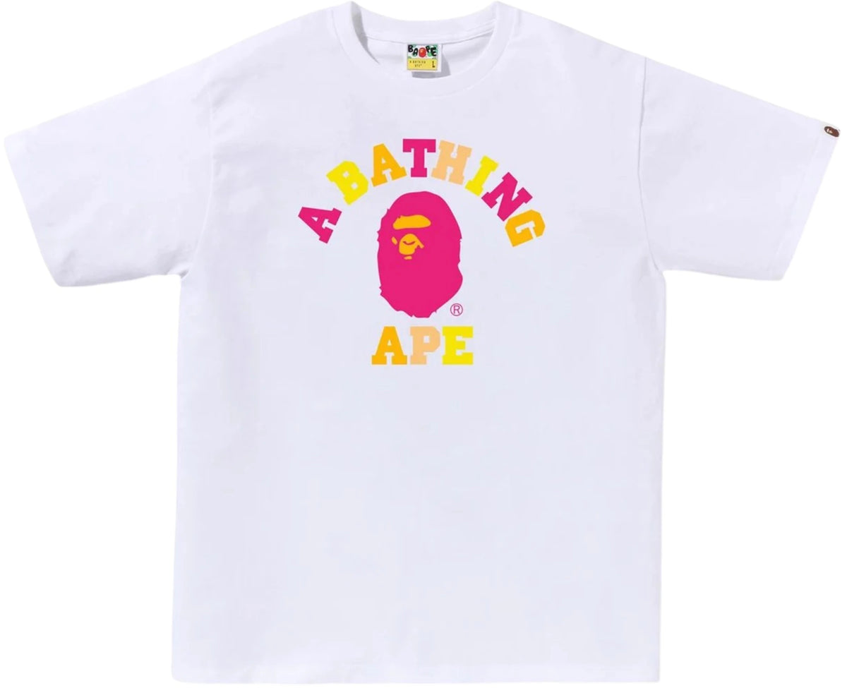 BAPE Colors College Tee Tee White