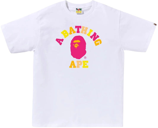 BAPE Colors College Tee Tee White