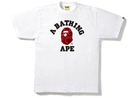 BAPE Color Camo College Tee White/Red